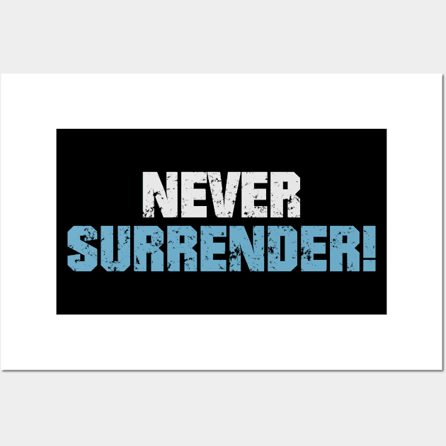 No surrender! Dark blue! Wall Art by Painatus